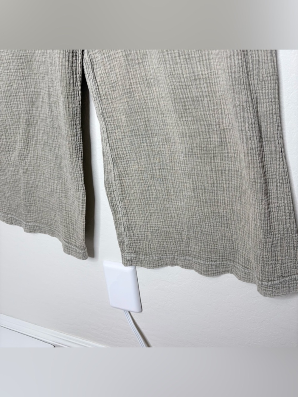 Anthropologie Maronie Gauze Overalls Jumpsuit Brown Gray Wide Leg Cotton Small - Picture 6 of 9